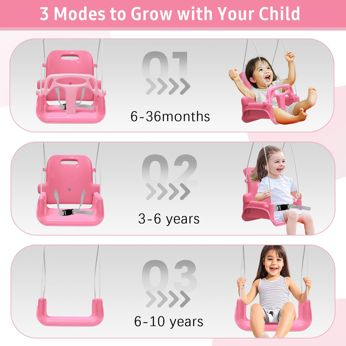 Yozoia detachable jumper-swing transition shown for quick age-appropriate use.