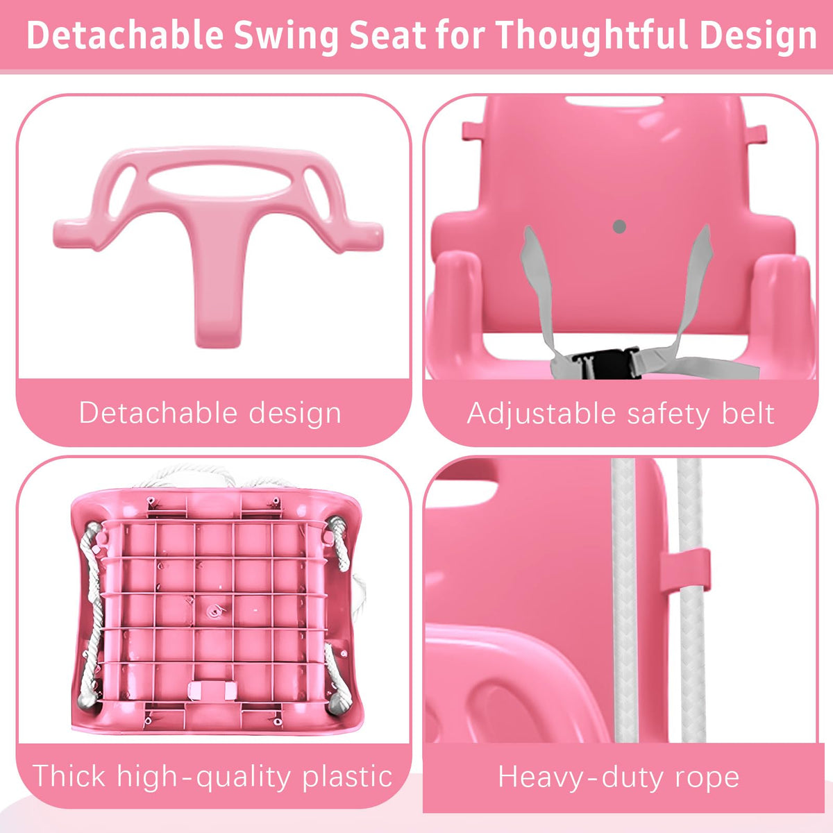 Yozoia foldable swing frame designed for easy storage after playtime.