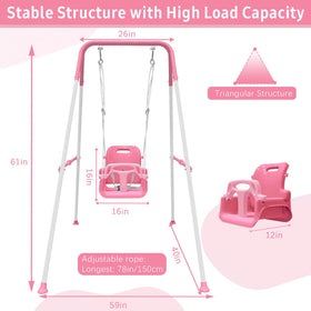 Yozoia safe, durable materials provide secure swinging for busy toddlers.