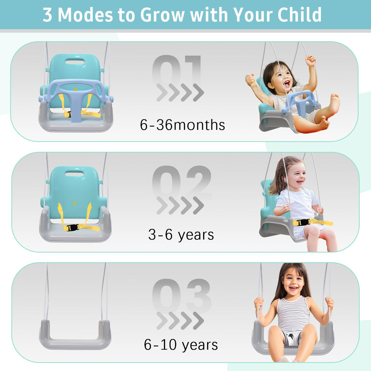 Yozoia toddler swing-secure seat in backyard setting.