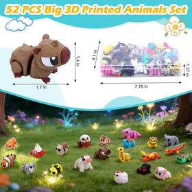 YRBIGSP articulated animals showing joint flexibility for poseable play.