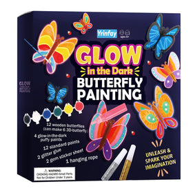 Yrinfay glow butterfly kit packaging showing a complete creative set for kids.