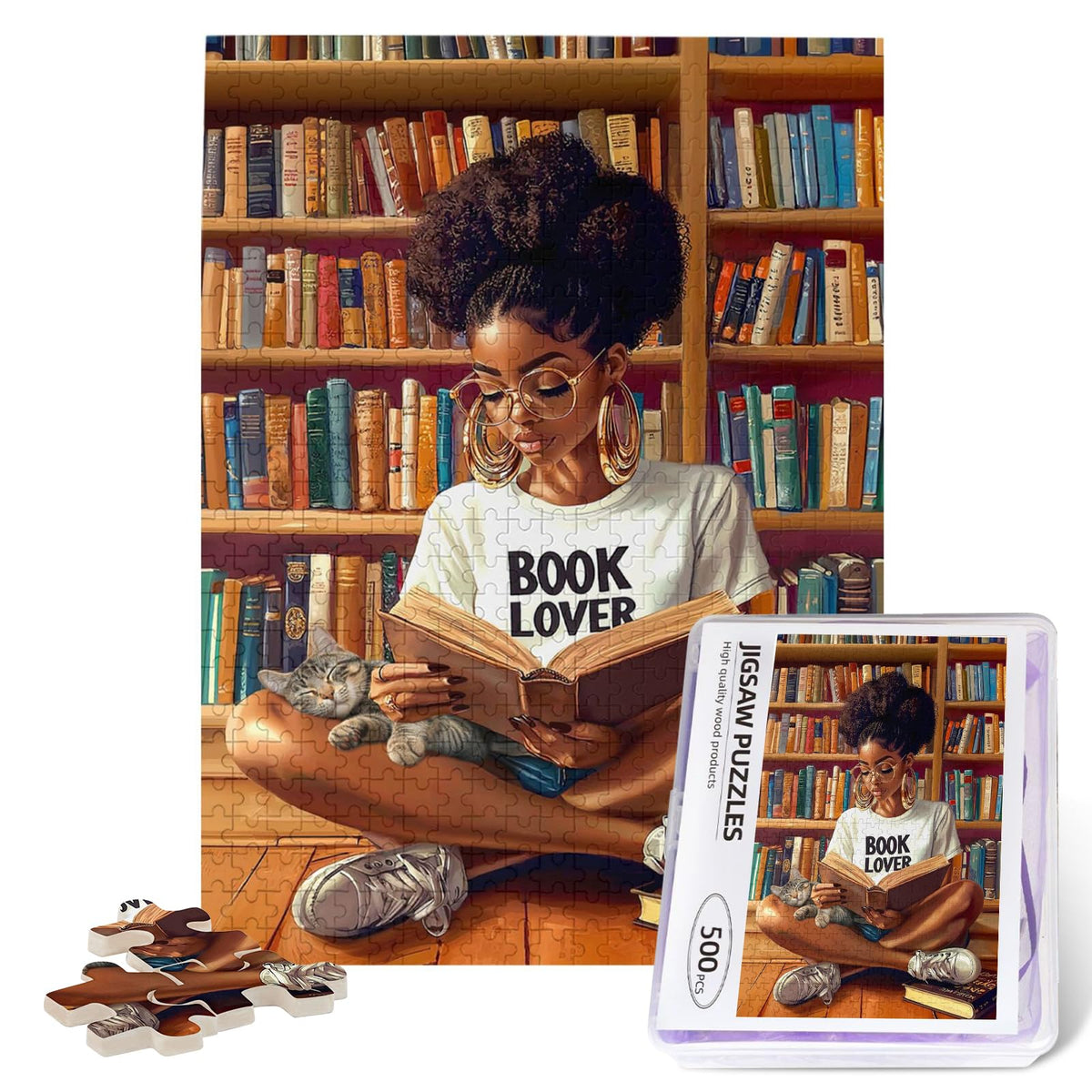 Yrivto African American puzzle 500 pieces portrait offers immersive family fun and decorative framing potential.
