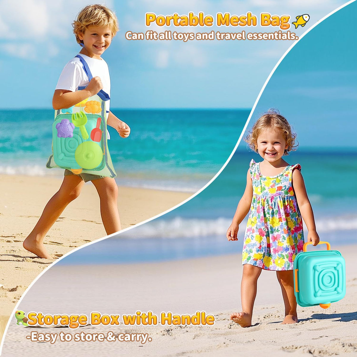 Yrkidstoi four sand molds spark creative modeling at the beach.