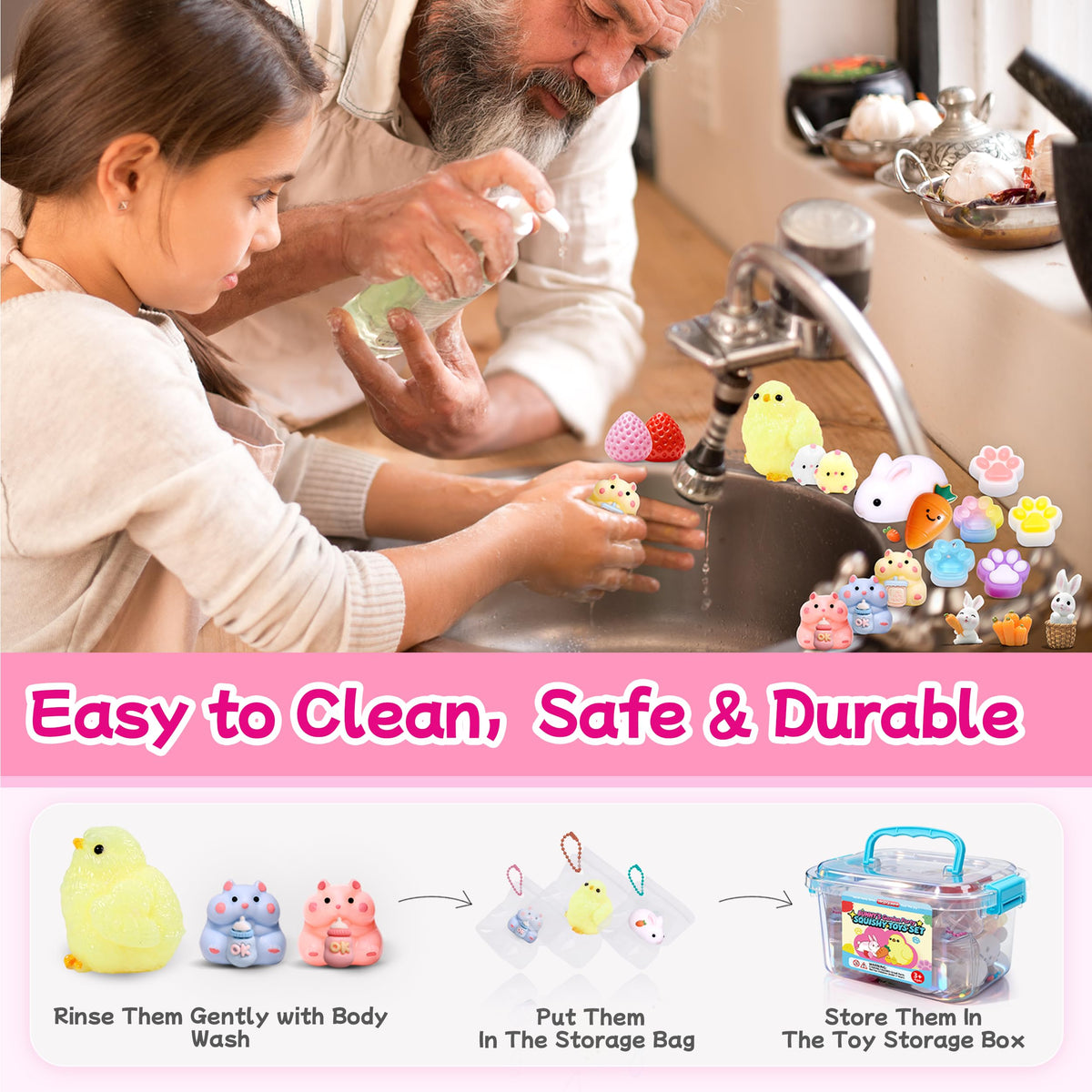 YRSDQueenA portable keychain pouch keeps toys organized for travel