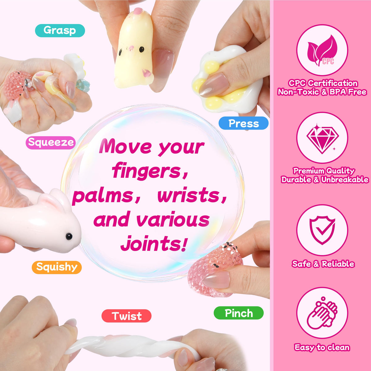YRSDQueenA Taba squishy hamster toy for portable stress relief at desks