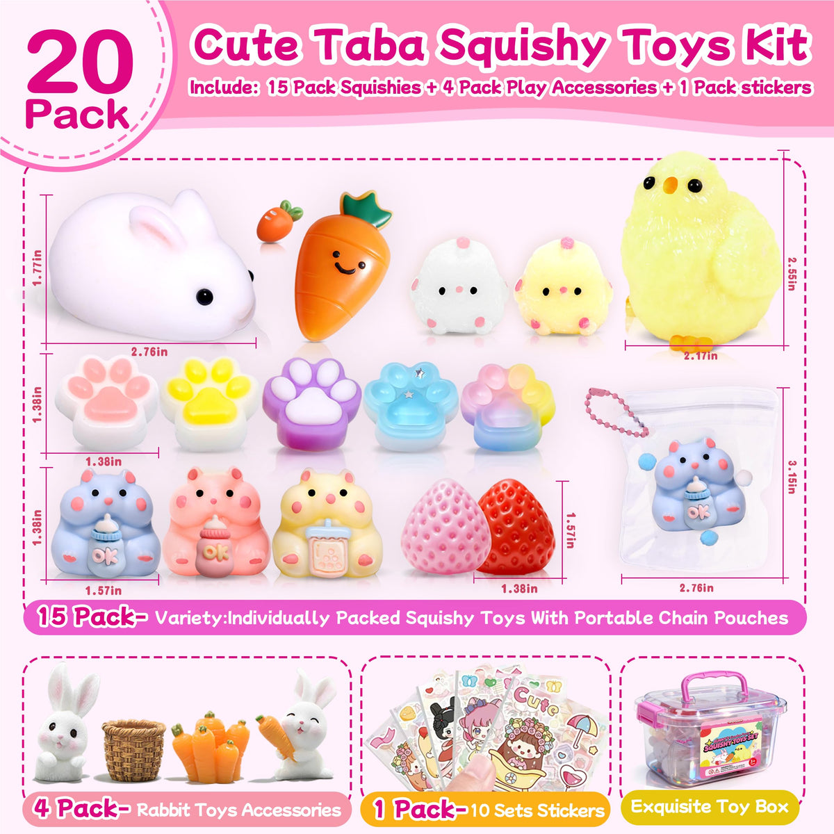 YRSDQueenA Taba Squishy Strawberry – bright sensory toy for hands-on play and color imagination.