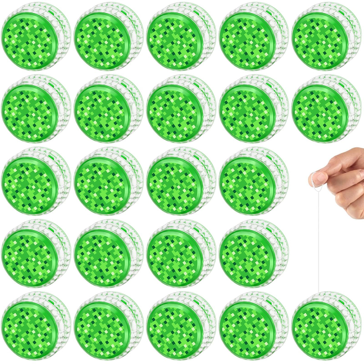 YSBJKWCF LED yo-yo ball glowing green for exciting race-themed party favors