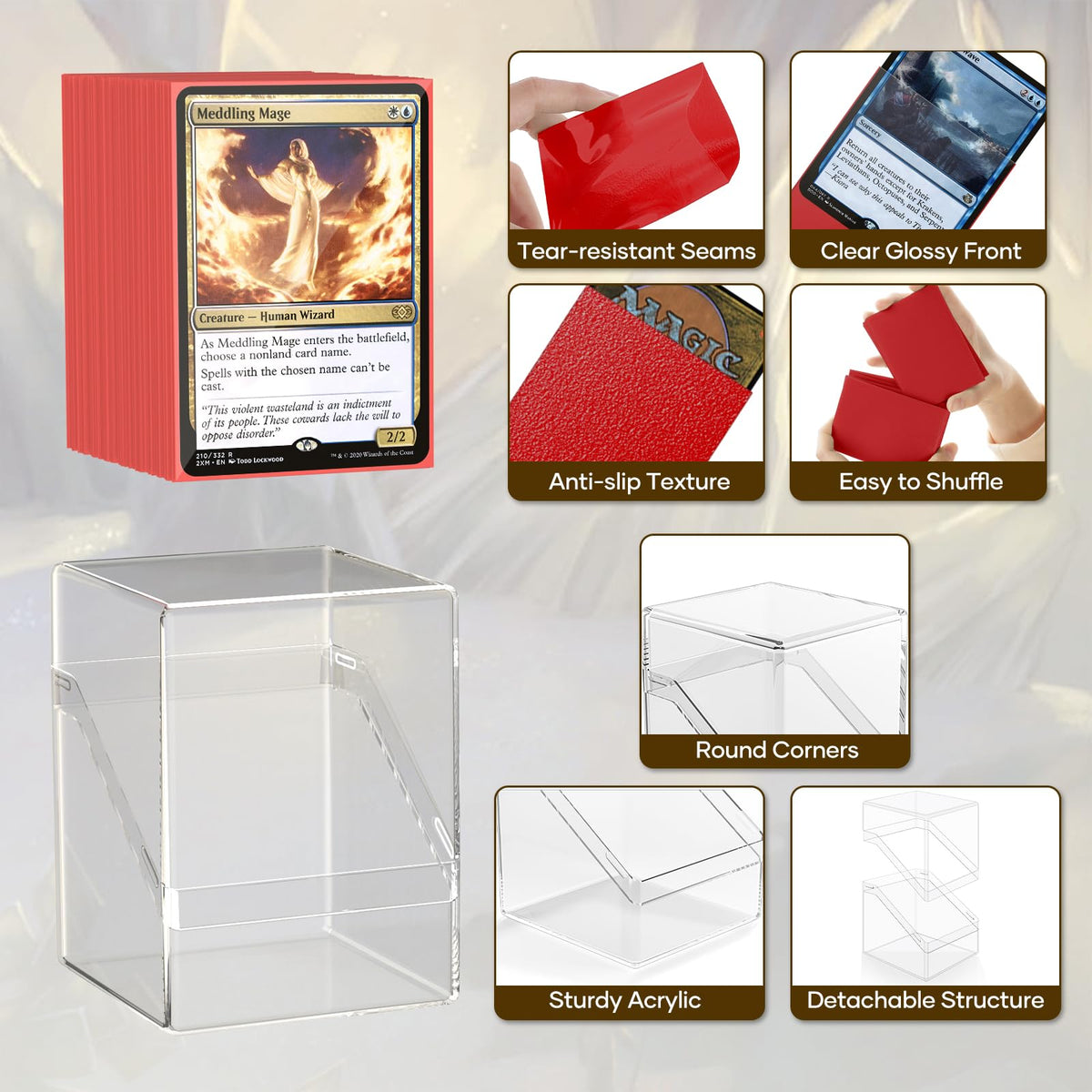 YSCare deck box closure keeps cards secure during travel.
