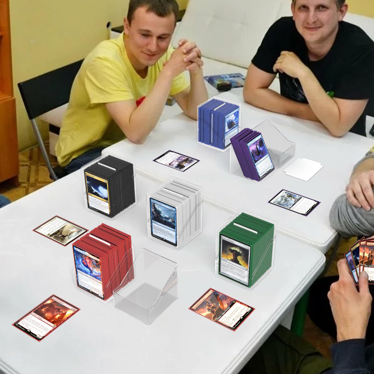 YSCare multi-pack storage setup shows all six boxes together.