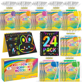 YSCare rainbow scratch notebooks reveal bright colors for creative play