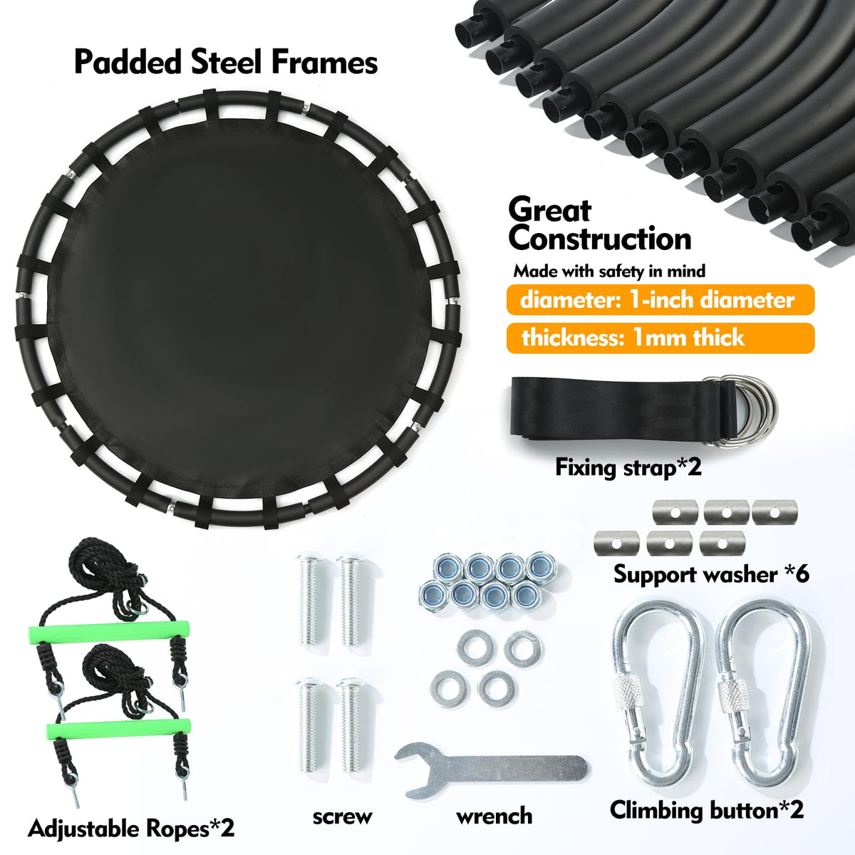 YSEJOMP backyard installation – easy setup with included hooks and straps