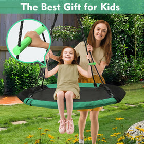YSEJOMP swing with handles provides a secure grip during play