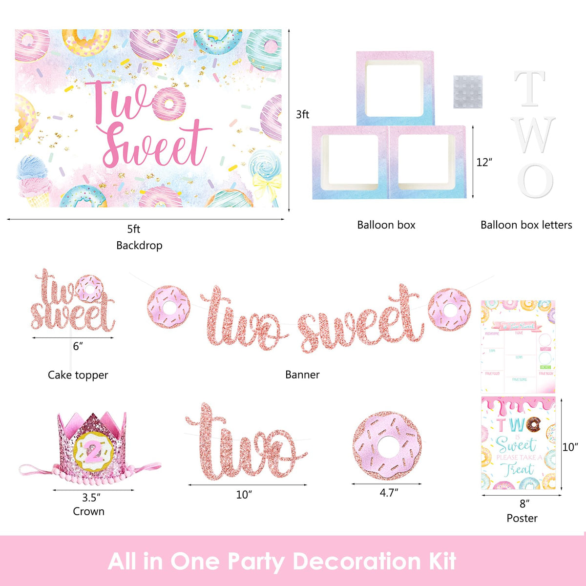 YSHMFEUX watercolor balloon box adds dreamy color and cohesive decor.