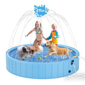 YSJILIDE dog pool with 2-in-1 design for splash pad and pool