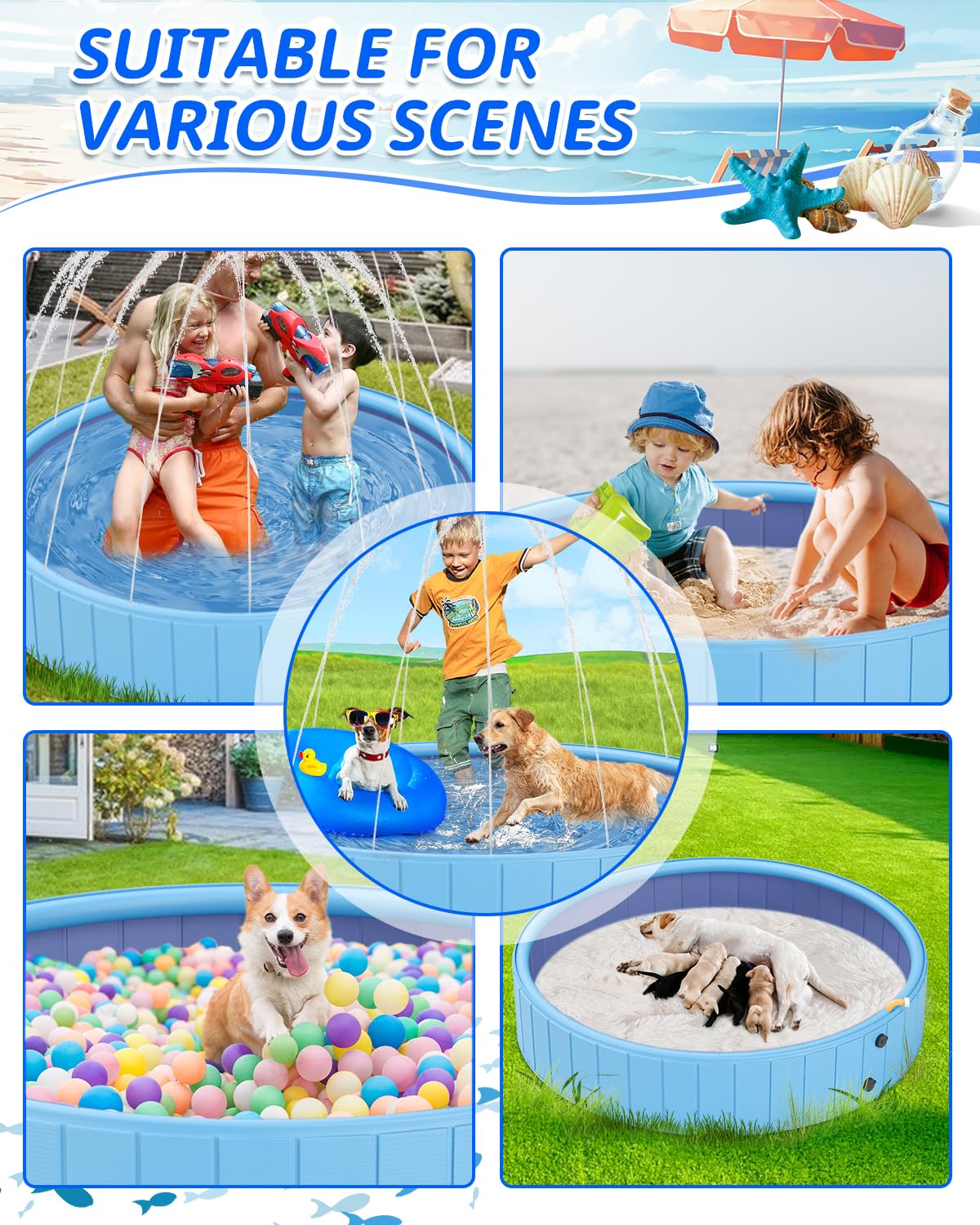 YSJILIDE multiple size options fit large dogs and spacious yards