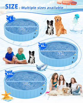 YSJILIDE pool features 0.5mm thick non-slip PVC and sturdy shell for durability