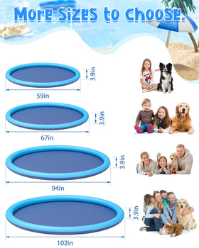 YSJILIDE splash pad: dog cooling dip on large, pet-friendly, BPA-free mat.