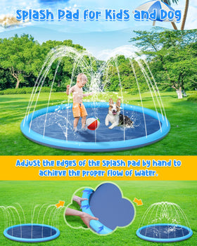 YSJILIDE splash pad: outdoor backyard setup ideal for summer water play.