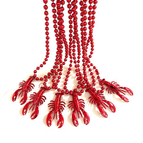 YSPPF Crawfish Mardi Gras beads 12-pack for festive celebrations and photos.