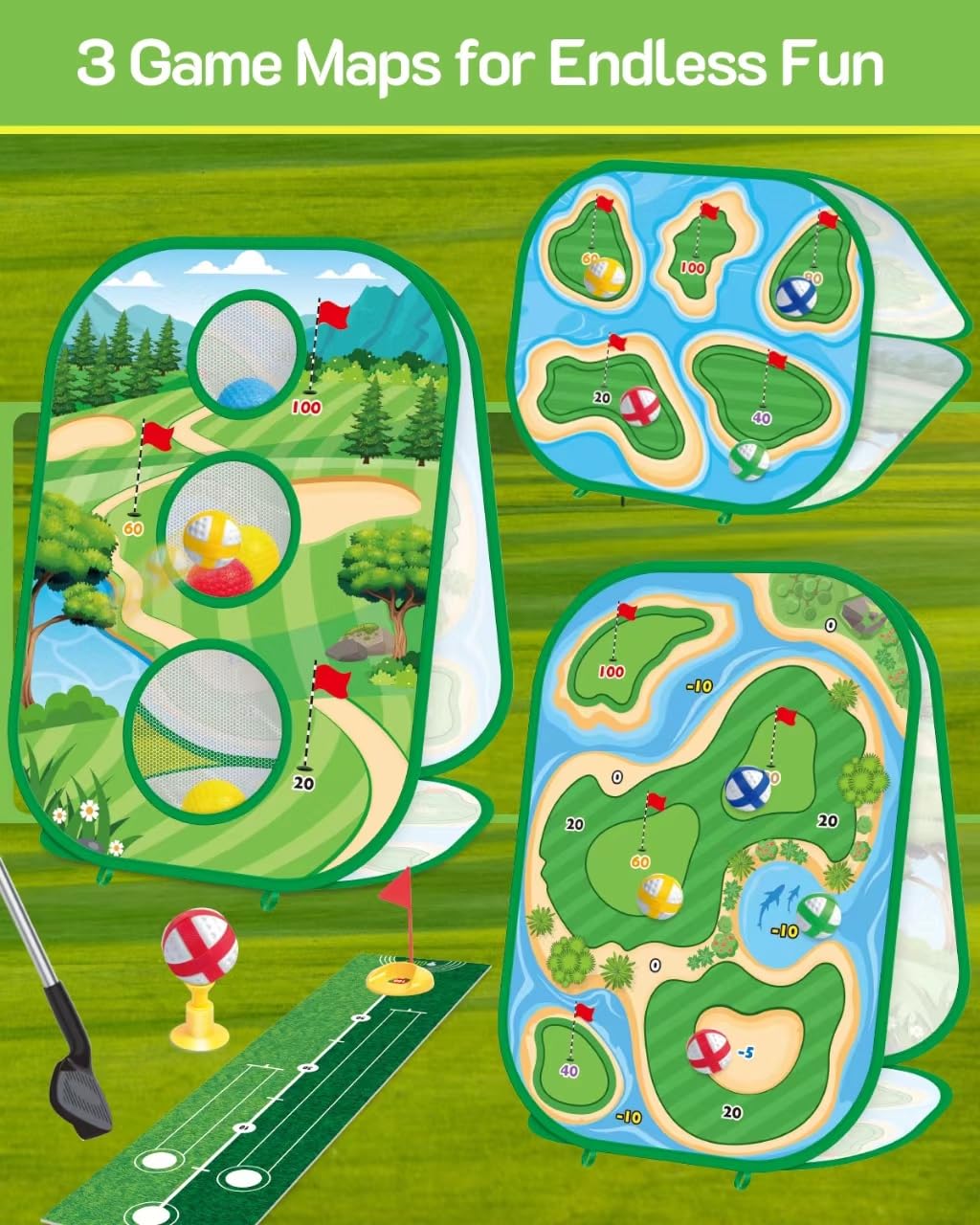 YSZZYSM standard golf balls included for immediate play.