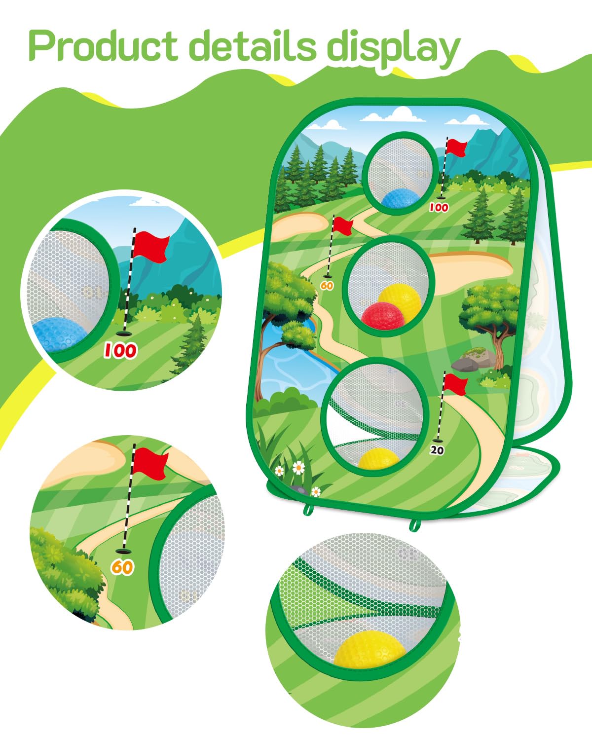 YSZZYSM indoor-outdoor golf board setup for home or outdoors.