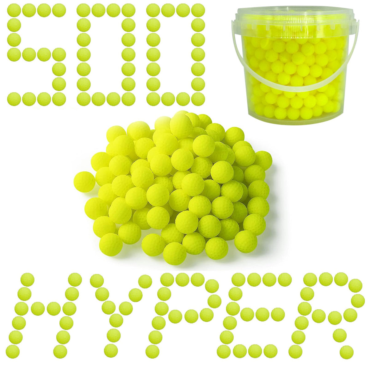 YTSWELE Nerf Hyper 500 rounds pack darts for quick reloads during play.