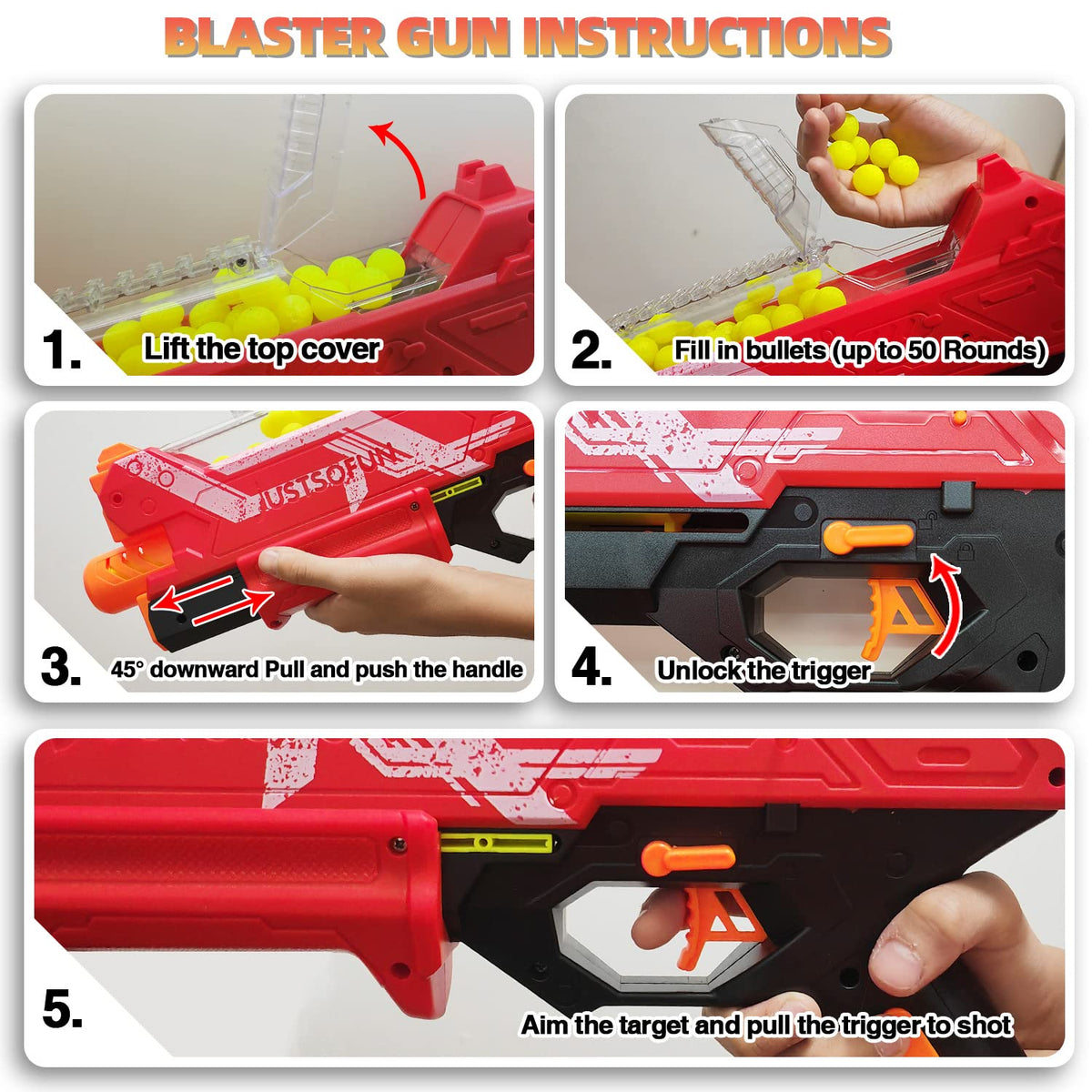 YTSWELE 100 Nerf Hyper rounds in neon lemon color for reliable feeding