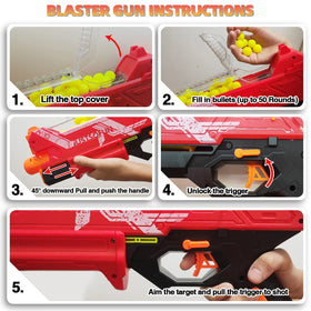 YTSWELE 100 Nerf Hyper rounds in neon lemon color for reliable feeding