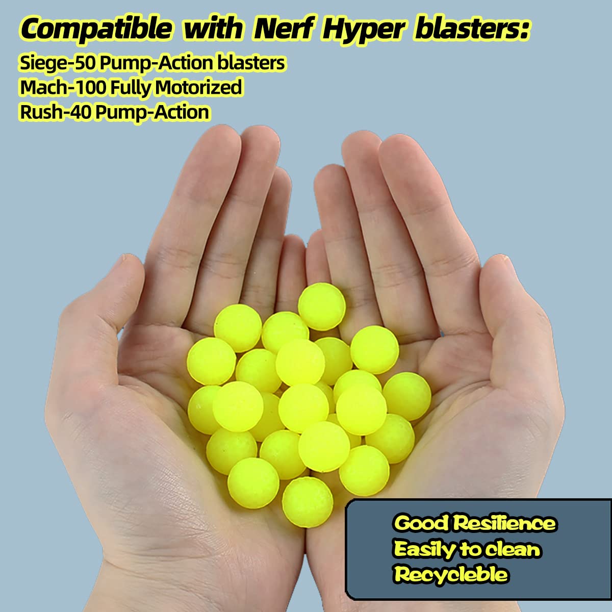 YTSWELE Nerf Hyper rounds for Rush-40 compatible blasters.