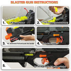 YTSWELE protective goggles beside the blaster for safe play