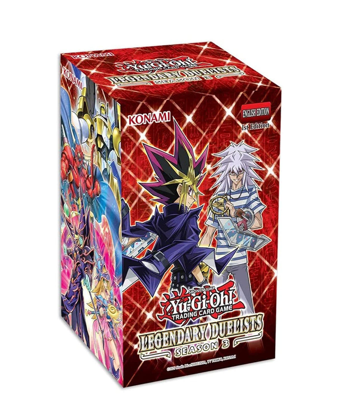 Yu-Gi-Oh! Legendary Duelists Season 3 booster box in multicolor with prized Secret Rare pull