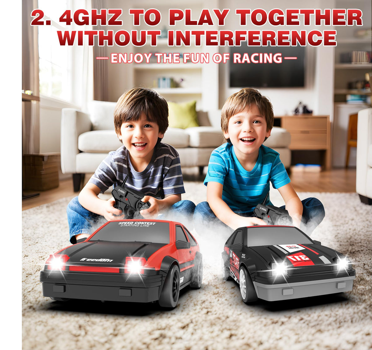 YUAN PLAN RC drift car package includes battery, controller, and extras for ready-to-run fun.