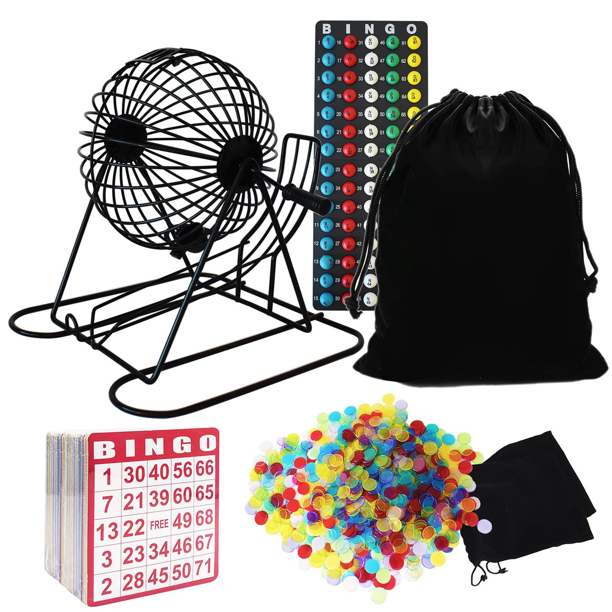 Yuanhe bingo cage 8-inch in metal with smooth random draw mechanism