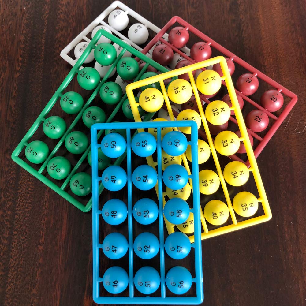 Yuanhe Deluxe 75 colored bingo balls for vibrant, easy reading.