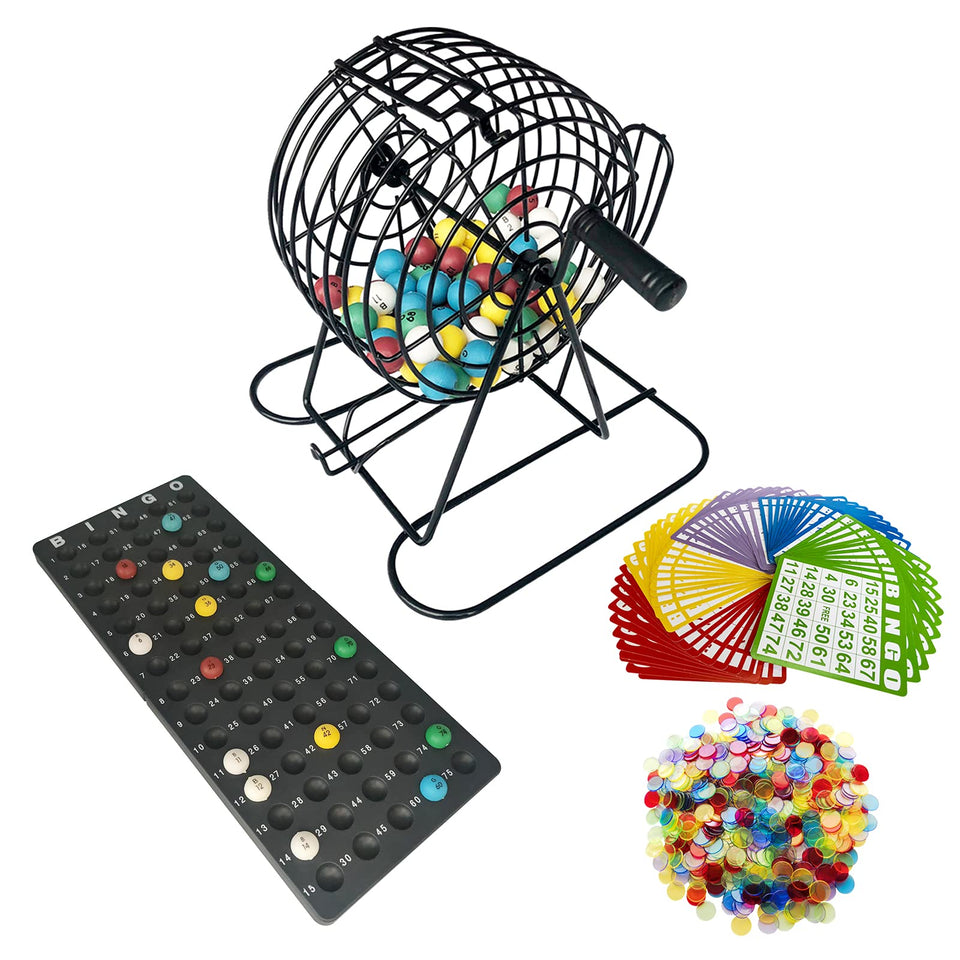 Yuanhe Deluxe bingo cage with calling board for smooth number announcements.