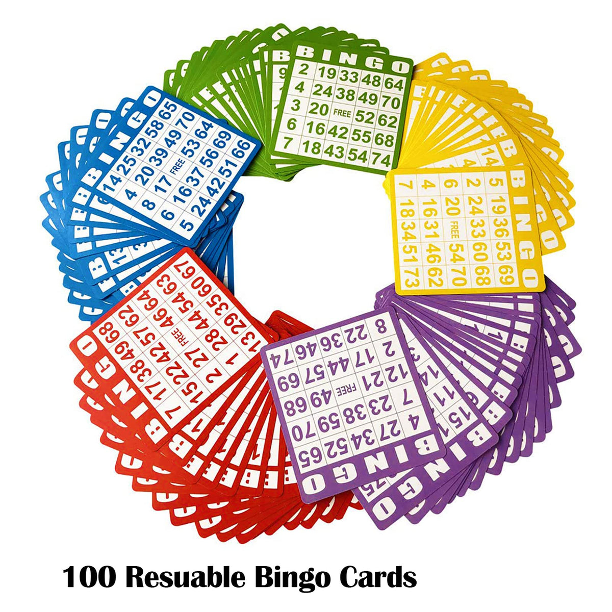 Yuanhe Deluxe Bingo Cards 100 with large print readability.
