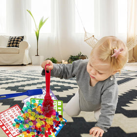 Yuanhe magnetic bingo wand green with chips offers engaging counting practice at home.
