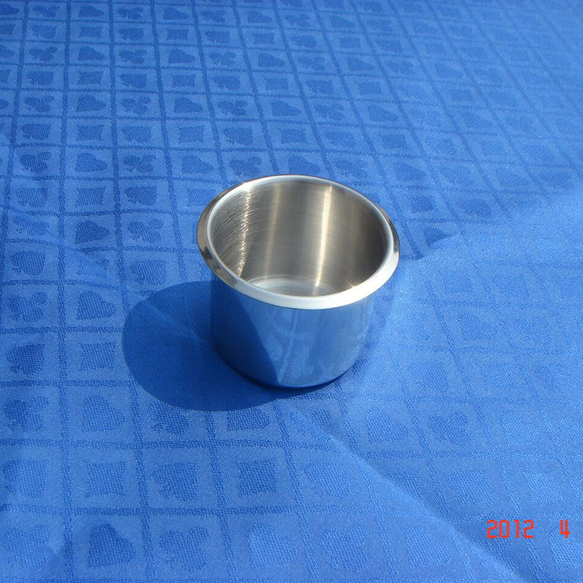 Yuanhe stainless steel cup holder drop-in close-up highlighting rust-proof construction.