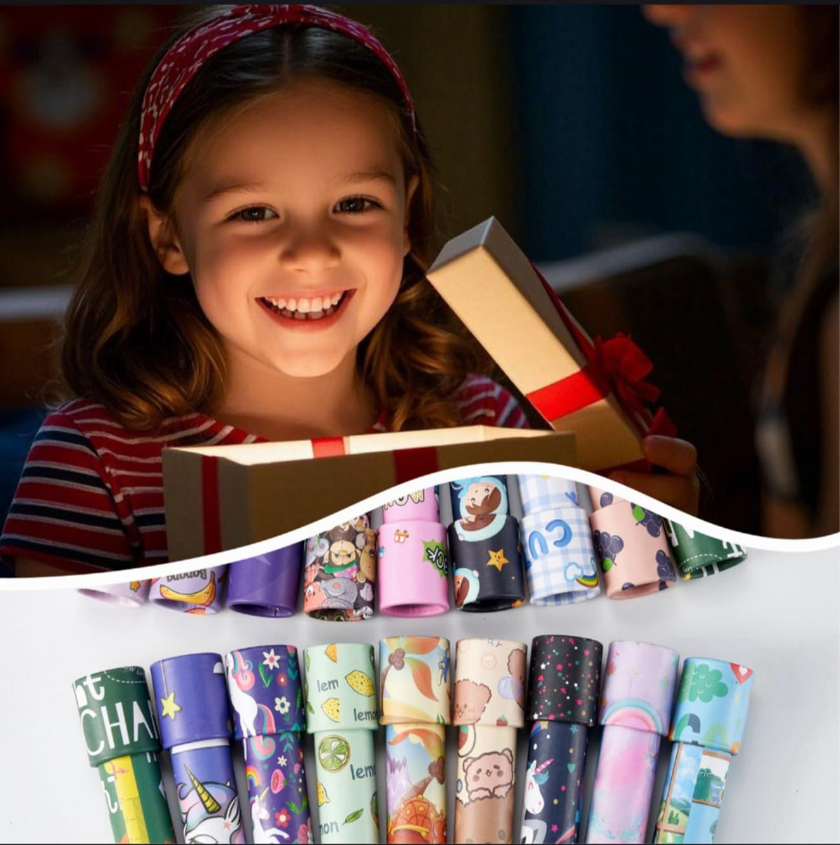 YUBAGOWU kaleidoscopes make great party favors and classroom gifts.
