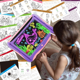 YUBALEER arts and crafts learning kit builds fine motor skills.