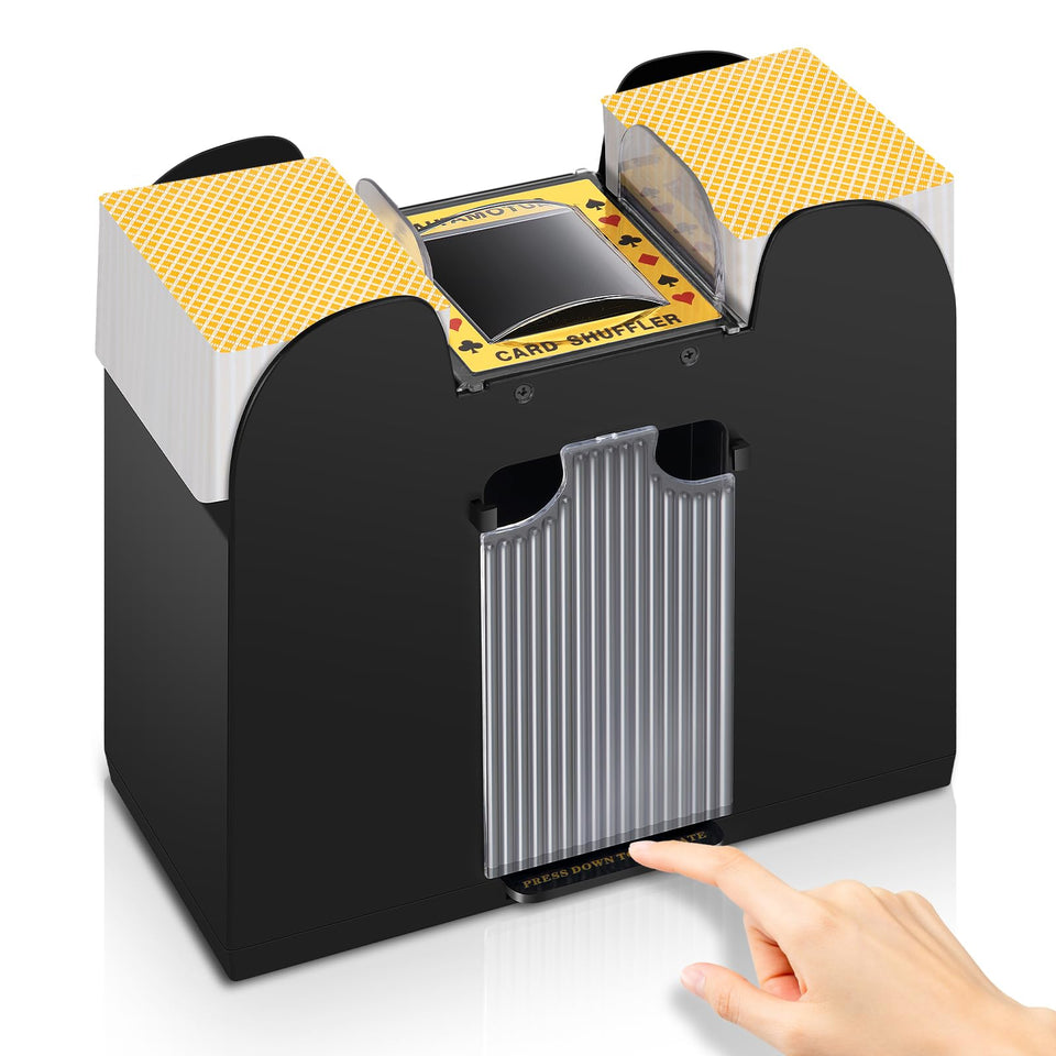 YUCEEN Automatic Card Shuffler handles 1–6 decks for faster gameplay.