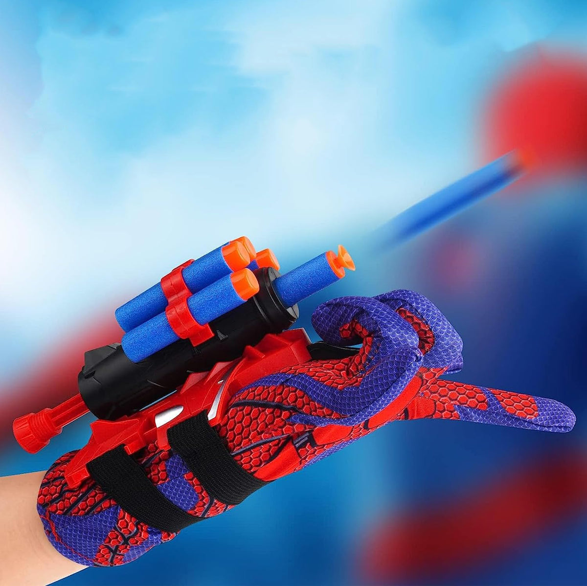 YUETIANE spider web shooters, designed for indoor and outdoor play sessions.
