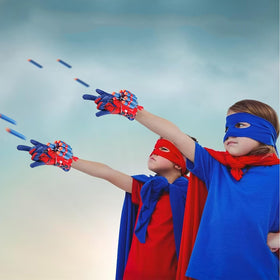 YUETIANE compact set, travel-friendly spider web shooters for on-the-go fun.