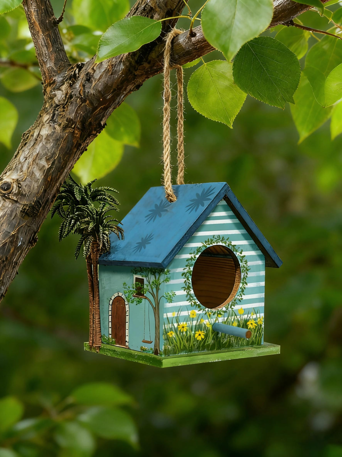 YUEYARIT birdhouse assembly in progress with tools for a sturdy build.