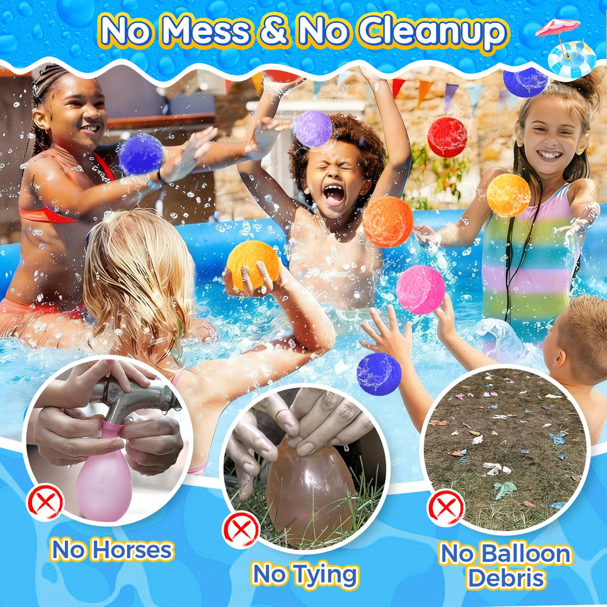 YUGYNNSI quick-fill water balloons enable instant summer fun with minimal prep.