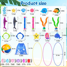 YUJUN diving sticks designed for easy grabbing during pool scavenger hunts