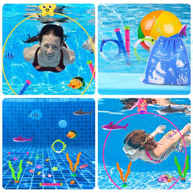 YUJUN pool fish rings for underwater treasure hunts and retrieval practice