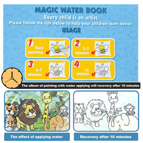 YUKEZOOG alphabet-themed pages support early literacy with water reveals