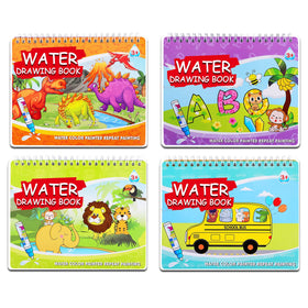 YUKEZOOG four-pack water-drawing book with dinosaur theme for imaginative play